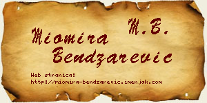Miomira Bendžarević vizit kartica